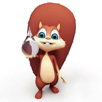 Squirrel with water drop Illustrazione stock