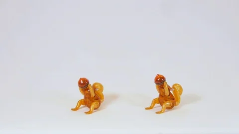 Squirrel Wind Up Toys Spinning Stock Footage 100691191
