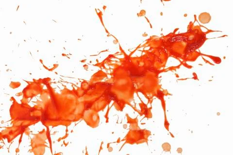 Squirted tomato sauce Stock Photos