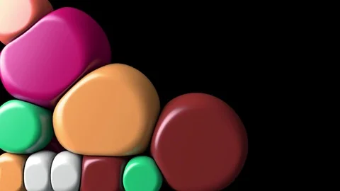 Squishy Balls Colorful Stock Footage