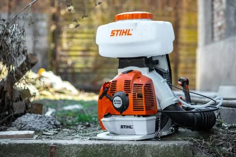 SR 450 Backpack Sprayer from the German brand Stihl Stock Photos