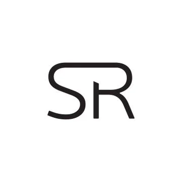 Sr initial letter vector logo icon Stock Illustration