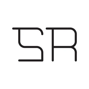 Sr initial letter vector logo icon Stock Illustration