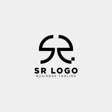 SR letter initial business logo template vector illustration icon element iso Stock Illustration