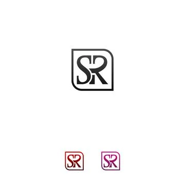 SR logo design vector template, rs letter logo, sr logo Stock Illustration