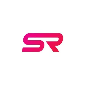 Sr logo initials . modern sr logotype Stock Illustration