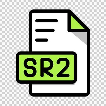 Sr2 File Format Icon. type file Editable Bold Outline With Color Fill Design イラスト素材