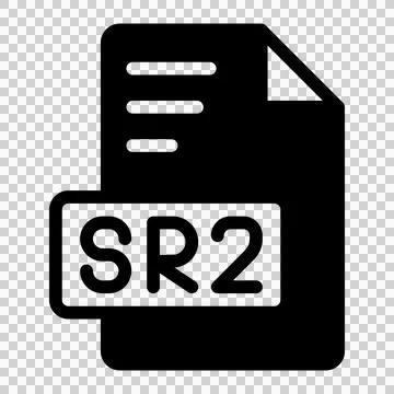 Sr2 Icon Glyph design. image extension format file type icon.  Stock Illustration