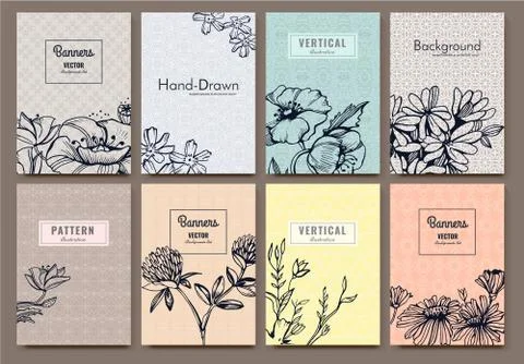 Сreative vector cards Stock Illustration