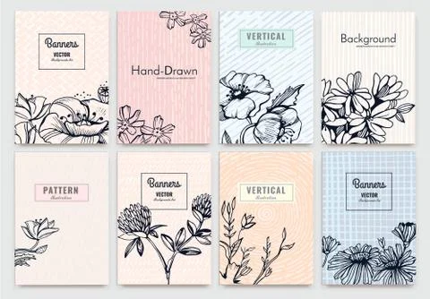 Сreative vector cards Stock Illustration