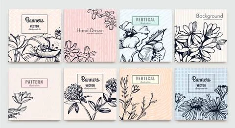 Сreative vector cards Stock Illustration