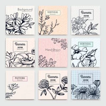 Сreative vector cards Stock Illustration