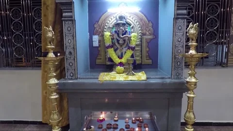 Sree Ganapathy Statue, Ganesha Temple, George Town, Penang, Malaysia Stock Footage 325782829