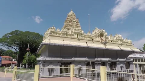 Sree Ganeshar Temple, Waterfall Hilltop Hindu Temple, Penang, Malaysia Stock Footage 320242186