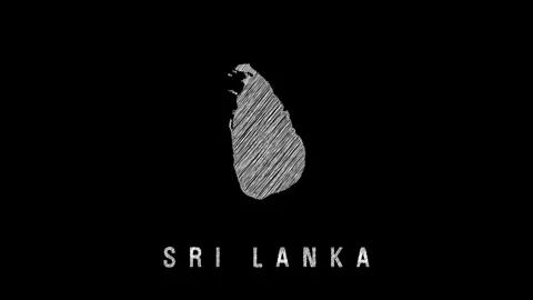 Sri lanka animated sketch map on black background Stock Footage 314337658