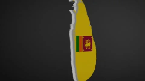 Sri Lanka Border Map Intro Animation Stock Footage 205036354