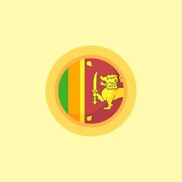 Sri Lanka - Circular Flag Stock Illustration