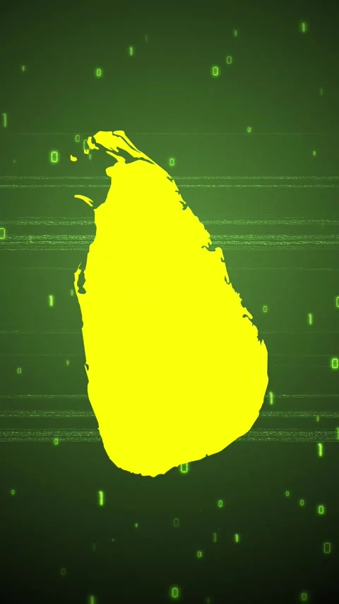 Sri Lanka Digital Map Intro Stock Footage 258837347