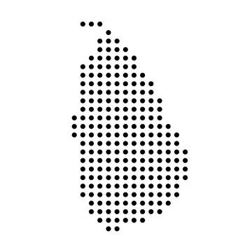Sri Lanka dotted vector map Stock Illustration