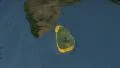 Sri Lanka extruded. Blue Marble. 4k or 4k+ Resolution