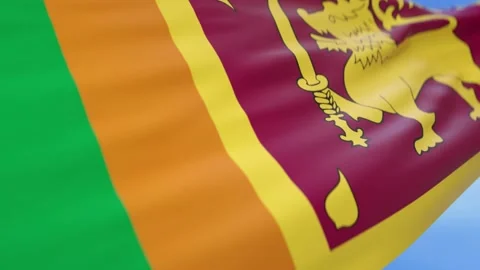 Sri lanka Flag Ceylon Sinhala national flag   库存影片 155158150