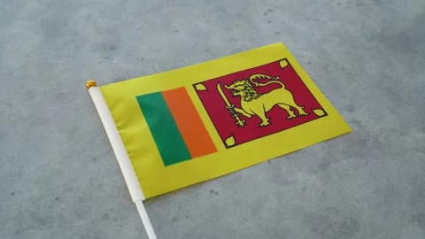 Sri Lanka flag close up on isolated background. Concept Sri Lankan country flag. Stock Footage 344083531