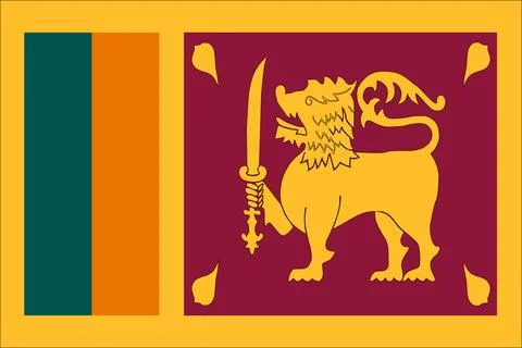 Sri lanka flag flat vector illustration Stockillustratie