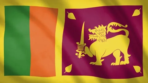Sri Lanka Flag  Stock Footage 188167898