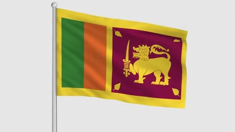 Sri Lanka Flag Stock Footage 212096582