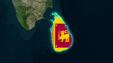 Sri Lanka Flag Video stock 307099915