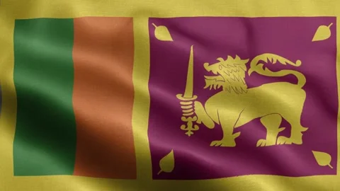 Sri Lanka flag Front Stock Footage 318669825