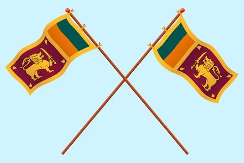 Sri Lanka flag Stock Illustration