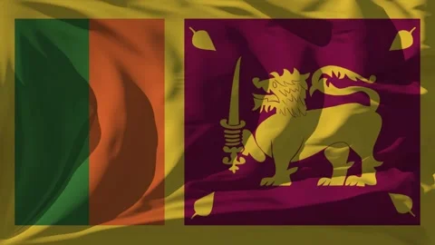 Sri Lanka Flag Loop Stock Footage 295740828