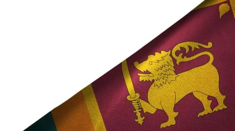 Sri Lanka flag right side with blank copy space Stock Illustration
