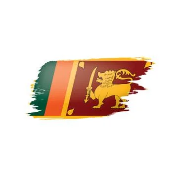Sri Lanka flag, vector illustration on a white background. Stock Illustration