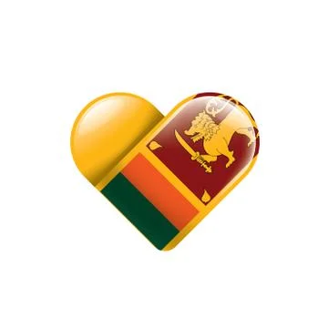 Sri Lanka flag, vector illustration on a white background Stock Illustration