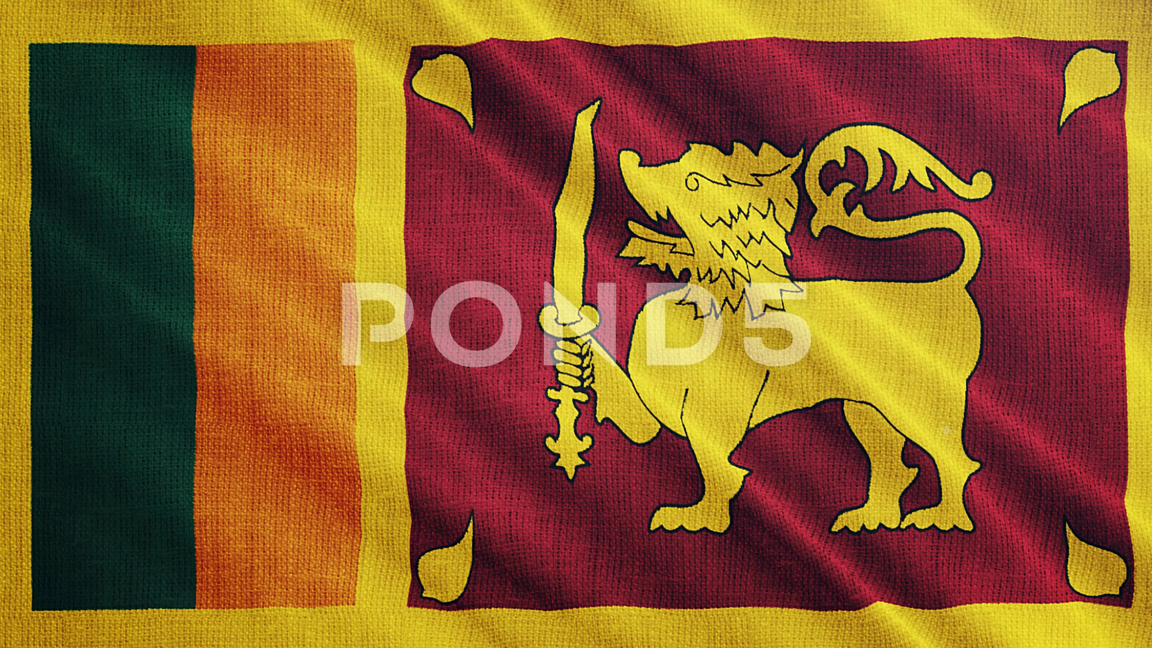 Flag Waving Sri Lanka Stock Footage Videos Pond5