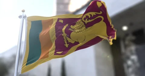 Sri-lanka-flag-waving-seamless-loop-4k-60fps Stock Footage 331293638