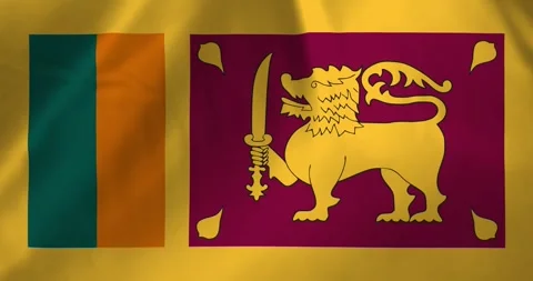 Sri lanka flag waving with the wind background loop video animation Video stock 327173542