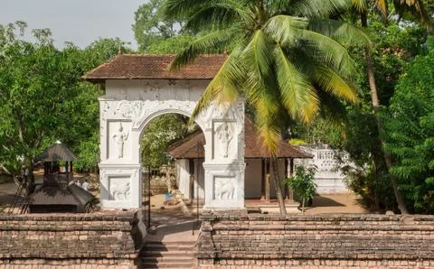 Sri lanka gate into temple Stock Photos