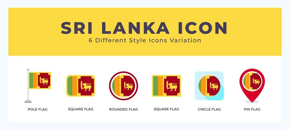 Sri lanka icon set pack vector illustration. Stock Illustration