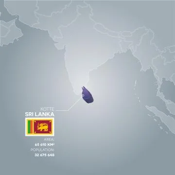Sri Lanka information map. Stock Illustration