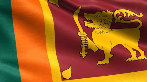Sri lanka Looping Flag 4K Vídeos de archivo 108120216