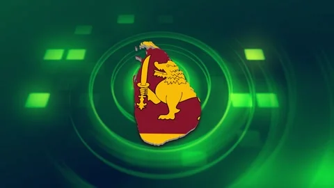 Sri Lanka Map and Flag Background Stock Footage 344030072