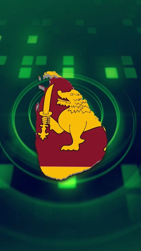 Sri Lanka Map and Flag Background Video stock 347127057