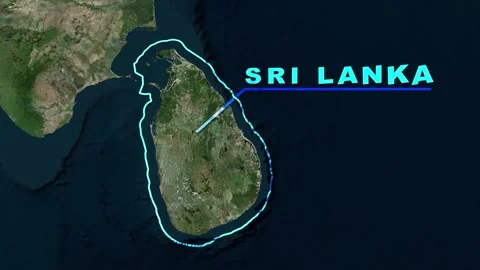 Sri Lanka Map Animation Stock Footage 273877506