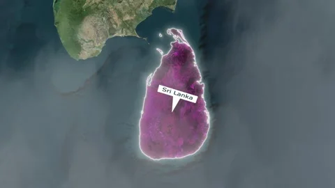 Sri Lanka Map - Clouds Effect Stock-Footage 266920502