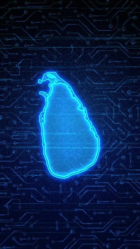 Sri Lanka Map Digital Technology Opener Stock Footage 336314536