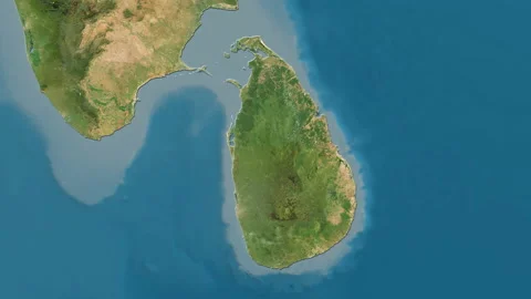 Sri Lanka Satellite View Sri Lanka Map - Drive. Shadow. Satellite... | Stock Video | Pond5