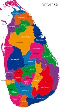 Sri Lanka map Stock Illustration